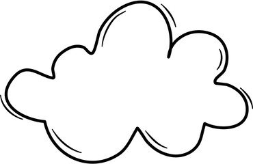Cartoon Doodle Cloud Icon