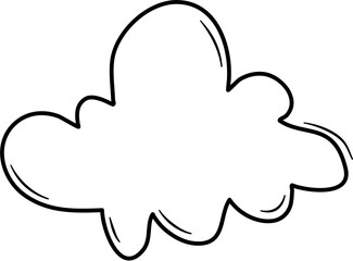 Cartoon Doodle Cloud Icon