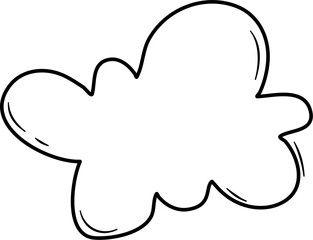 Cartoon Doodle Cloud Icon