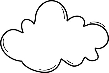 Cartoon Doodle Cloud Icon