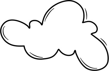 Cartoon Doodle Cloud Icon