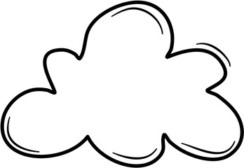 Cartoon Doodle Cloud Icon