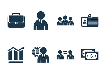 Set of Head Hunting Related Vector Line Icons. Contains such Icons as Job Interview, Career Path, Resume and more