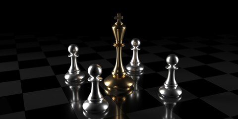 Chess king. Leader success concept. Business leader concept