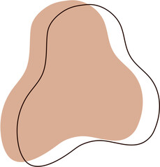 Abstract Shape and Thin Line Illustration