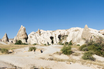 Fototapeta na wymiar Landscape of geological formations in Cappadocia, Turkey