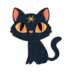 halloween black cat design