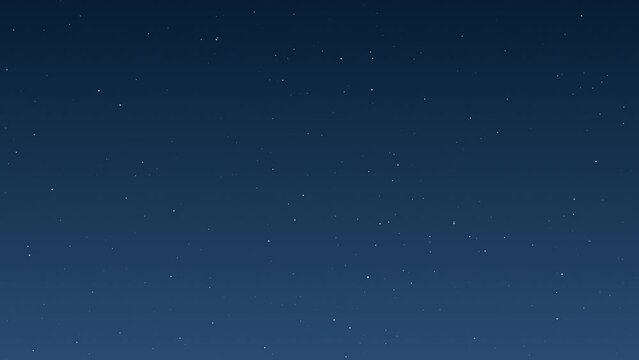 Blue Turquoise Night Sky With Twinkling Stars. Magical Sky As Background. 23,98 fps