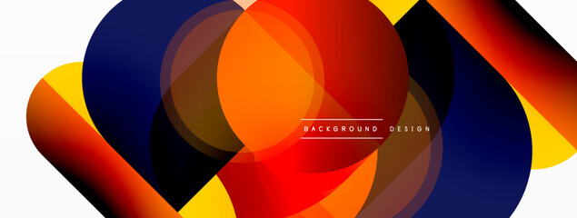 Fototapeta premium Geometrical minimal wallpaper. Geometric shapes. Vector illustration for wallpaper banner background or landing page