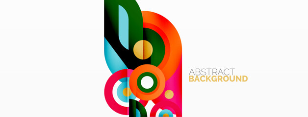 Rings and circles geometric abstract background for wallpaper, banner, backdrop