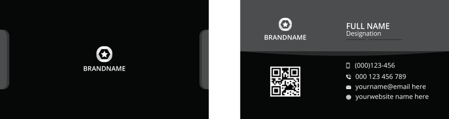 Minimalist creative professional business card design template