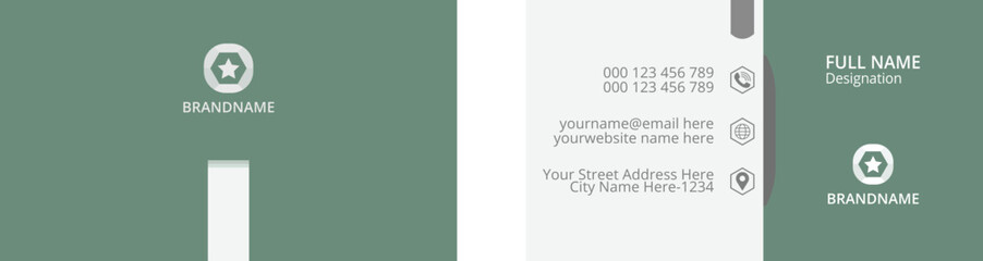 Minimalist creative professional business card design template