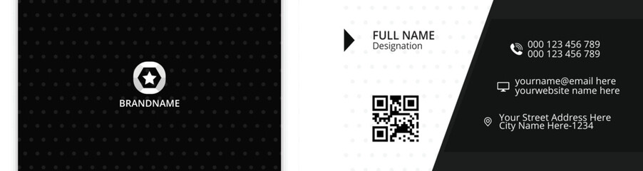 Minimalist creative professional business card design template