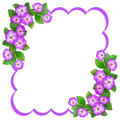 rectangular frame with flowers
