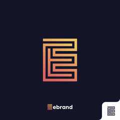 Letter E logo icon design template