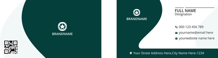 Fototapeta premium Premium professional business card design template