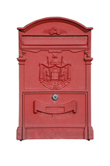 Red vintage receiving box .