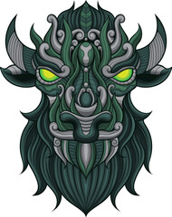 Vector illustration of animal ornament design