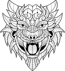 Vector illustration of animal ornament design