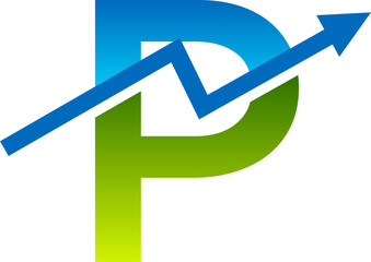 Letters with bar graph arrow ready to use.