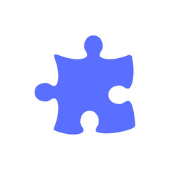 Puzzle pieces. Outline vector icon