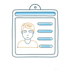 Personal card of the user registration data of the site