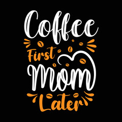 Typography coffee shirt design, coffee element, coffee beans, coffee cup