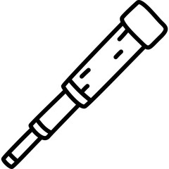 Spyglass icon. Pirate item sketch. Doodle hand drawn illustration