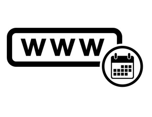 World wide web icon, www internet website symbol, click mouse arrow sign vector illustration