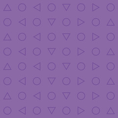 Triangle and circle abstract background, seamless geometric pattern, print retro vector illustration