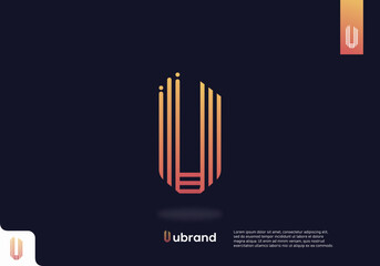 Letter U logo icon design template