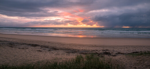 Panoramic Sunrise Over the Sea