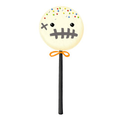 Cute Halloween white ghost cake pops 