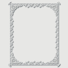 Frame, in the style of an ornament, Vector illustration eps 10, Art.