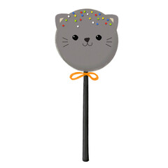 Cute Halloween black cat cake pops 