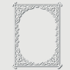 Frame, in the style of an ornament, Vector illustration eps 10, Art.