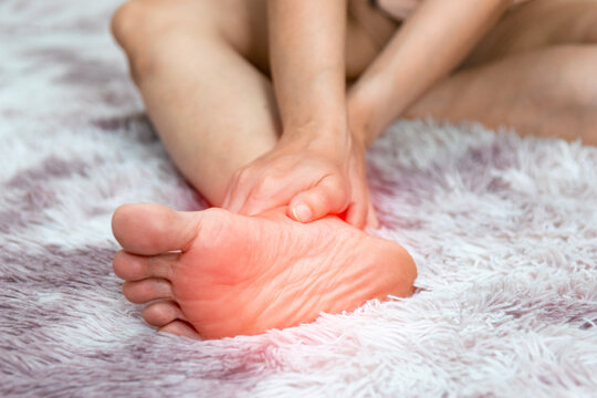 soles inflammation of the human foot bones