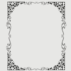 Frame, in the style of an ornament, Vector illustration eps 10, Art.