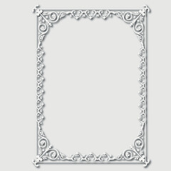 Frame, in the style of an ornament, Vector illustration eps 10, Art.