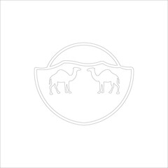 vector camel animal illustration design art