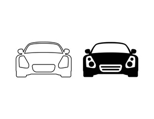 Sport car silhouette design illustration