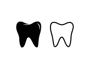 Dental logo or tooth symbol icon vector design