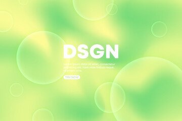 Abstract pastel green gradient background with circle graphic light