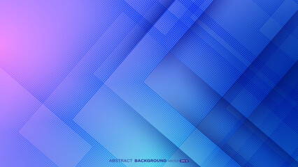 Abstract diagonal blue lines overlap on gradient background