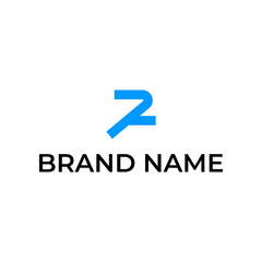 simple letter ZR logo design