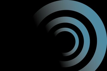 black abstract background with blue circle elements