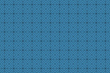 Blue abstract background with black square lines