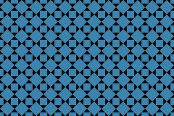 Black abstract background with blue square elements