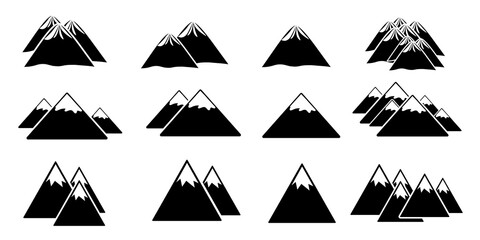 berg symbol form gesetzte illustration