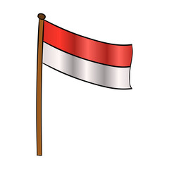 flag indonesian simple prider august 17 happy patriot day celebration state